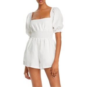 WEWOREWHAT - Linen Smocked Romper